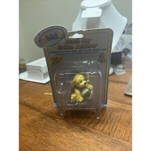 Ganz Webkinz Series 1 Beach Boy Golden Retriever PVC Figure NIP With Code